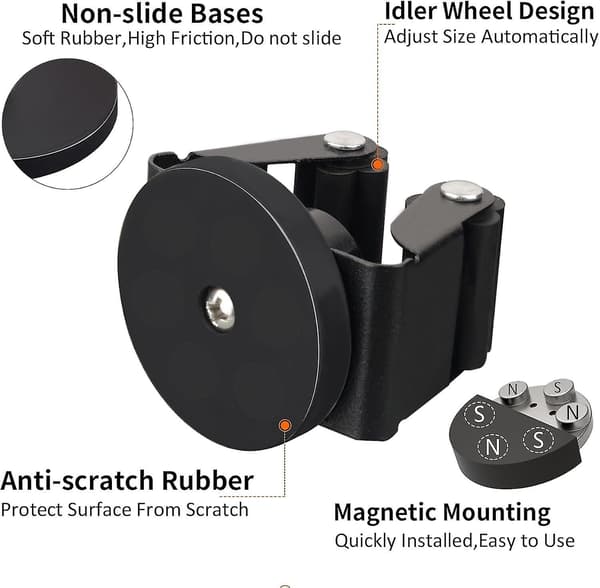 4-pack Magnetisk Mopp- och Kvastställ, Robust Magnetiskt Kvastställ för Städutrustning, Väggmonterad Mopphållare
