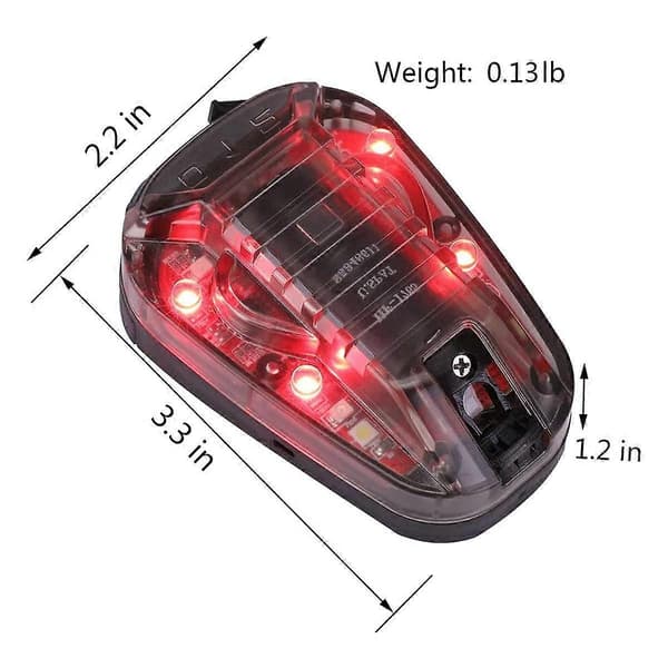 Hjelmlys Overlevelsessignal Lys Identifikationslys IR og Synlig LED Hjelm Strobe Hjelm Lys