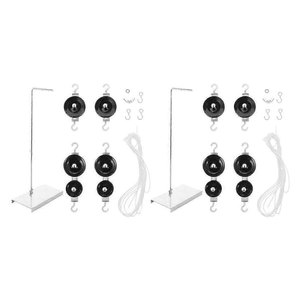 2 Set Mekanik Experiment Trissblock Fysik Experiment Trissblock med Fästen och Rep för Klassrum