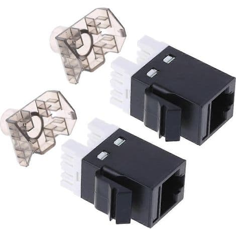 2 stk. RJ45-kontakt Keystone-modul CAT6 for UTP nettverkskabel
