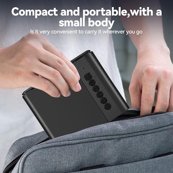 1080P Portable Projector for Home Use - HDMI, USB, TF, AV Input, Compatible with iPhone and Android Black