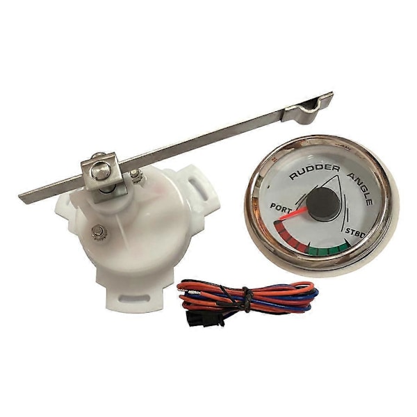 Marine Rorvinkelmåler med Matchende Sensor 0-190? 52mm Krom Hvid