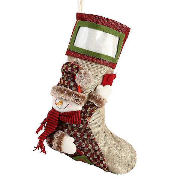 Julestrømper Stor Jule Strømpe Dekorasjon 16\" 3d Santa Snømann Reinsdyr Strømpe For Hjemmeinnredning