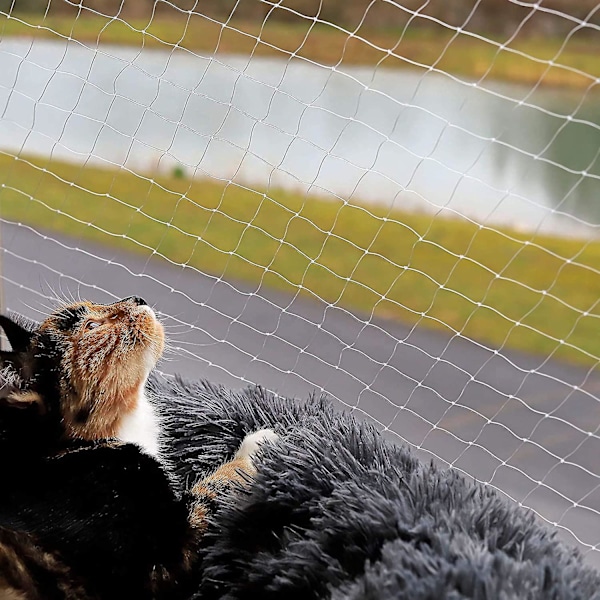 Kattnät för stöldskydd - skyddsnät för balkong och fönster - ingen täckning behövs (3*6m)