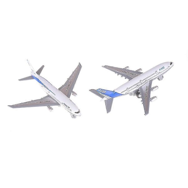 Pieni lentokonemalli lelu, metalliseosmateriaaleja, lasten lelut Airbus A380 Boeing 777 lelu