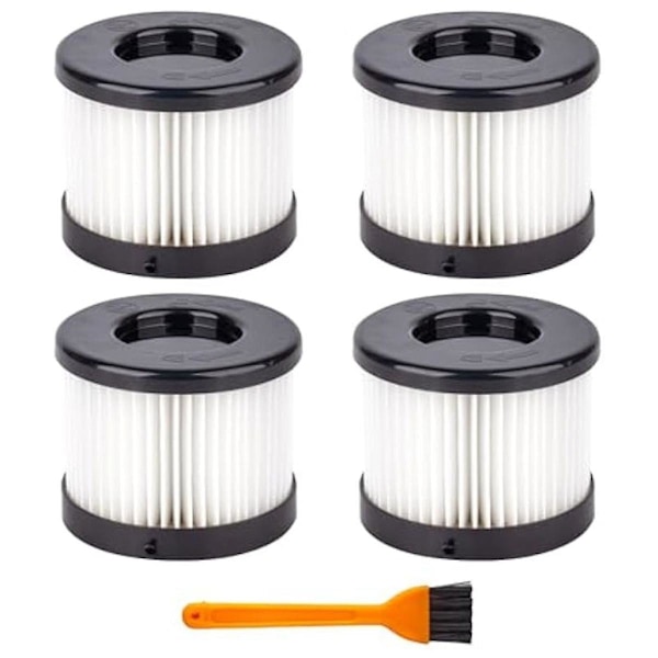 4-pack HEPA-torrfilter för Milwaukee 49-90-0160 0882-20 M18 Kompakt Dammsugare med 1 Rengöringsborste