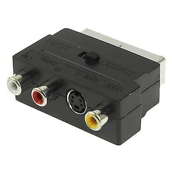 RGB Scart -uros - S-Video ja 3 RCA-ääniadapteri