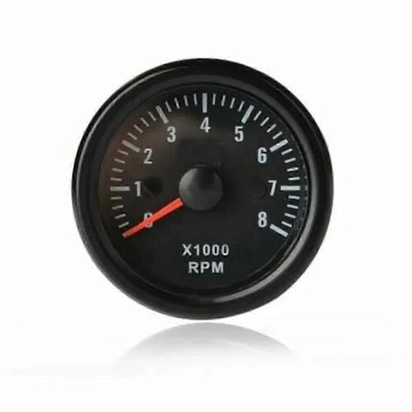 52MM Elektrisk Varvräknare 0-8000 RPM 2 tum RPM Tacho Meter för 2 3 4 5 6 8 Cylindrig Bensinmotor Bil Båt Yacht