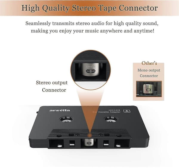 2025 Nyeste Bil Audio Kassette til Aux Adapter, 3.5mm Aux Kabel med Adapter