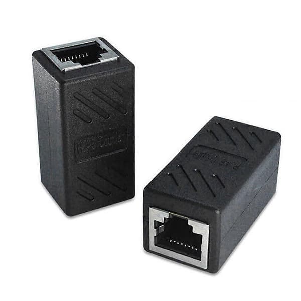 2 kpl RJ45 Naarasliitin Cat5/Cat6 LAN Ethernet-kaapelin jatkoadapteri