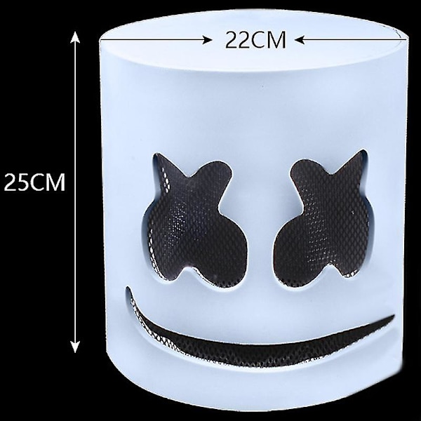 Dj Marshmello Full Head Mask Hjelm Til Halloween Cosplay Fest