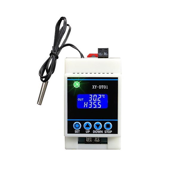 Digital Temperaturregulator -40-110°C Digital Mikro Digital Termostat Med LCD-Skærm Og Vandafvisende Sensor