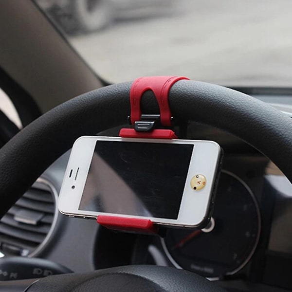 Auton ohjauspyörän puhelimen pidikepidike Universal pyörän autokameran GPS-teline