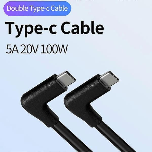 Type A PQ098 5m Vinkel Type-C Hann til Hann 10Gbps Datakabel Gen2 4K Projeksjonsskjerm PD100W 5A