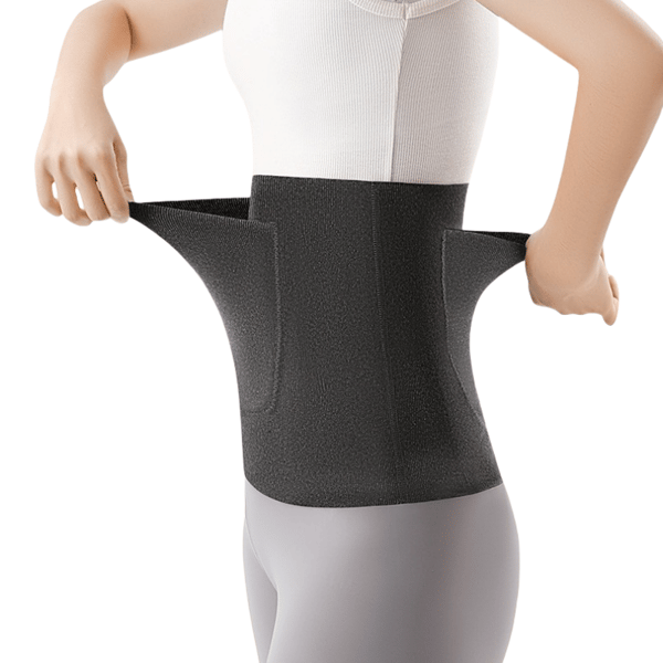Thermal Waist Support Belt with Pockets Black XL