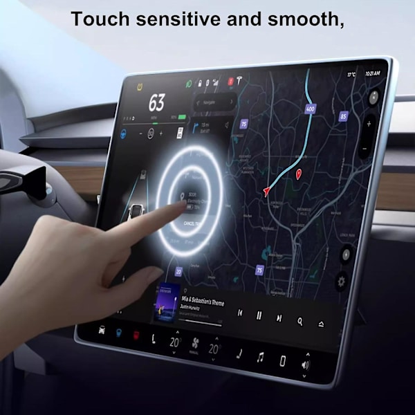 Skärmskydd i härdat glas för Tesla Model 3 / Y HD Klar Bil Display Navigation