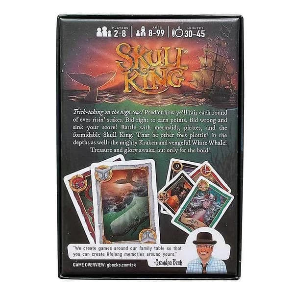 Engelsk version Skull King Det ultimative piratbrætspil kortspilstrategispil