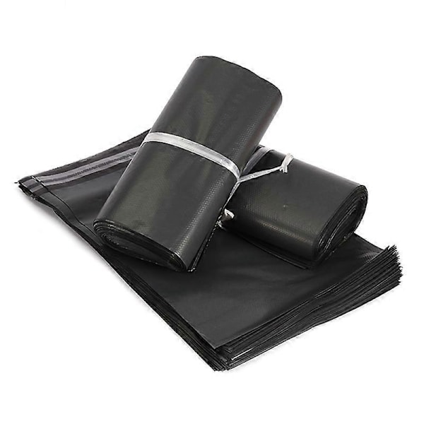 Typ A MX-060 100st 20x29cm+4cm Paketpåsar PE+PO 11C Svarta Förvaringspåsar för Fraktförpackning