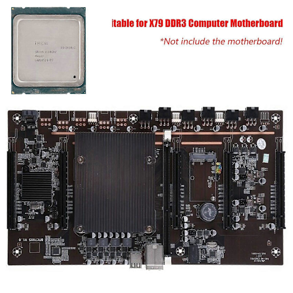 För Xeon E5 2620 V2 CPU LGA2011 Pin Processor CPU för X79 BTC Mining Moderkort för X79 Moderkort