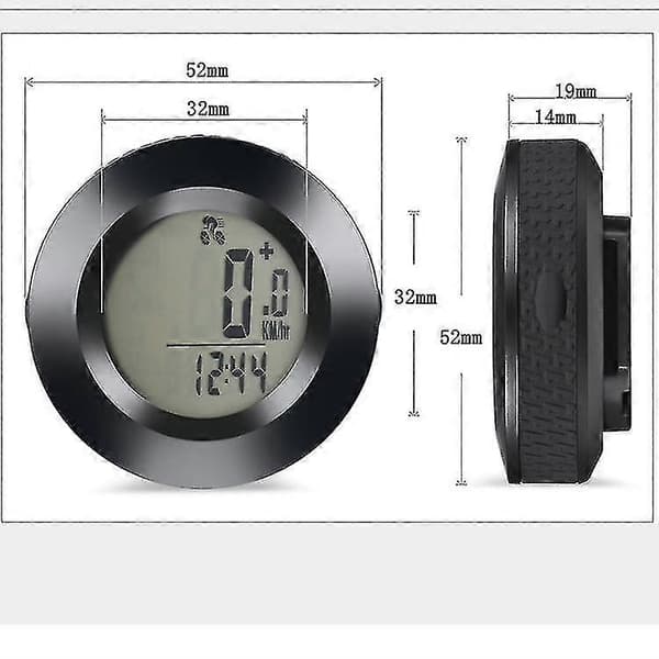 Trådløs cykelcomputer, vandtæt trådløs cykelcomputer, speedometer med 3-farvet baggrundsbelysning, LCD-odometer