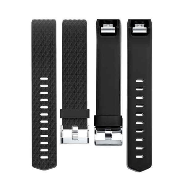 Fitbit Charge 2 -silikoniranneke, musta (L)