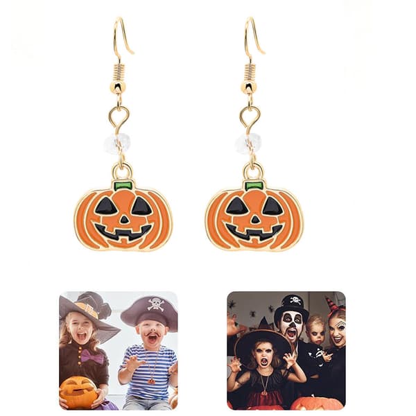 Halloween Pumpkin Earrings Yellow