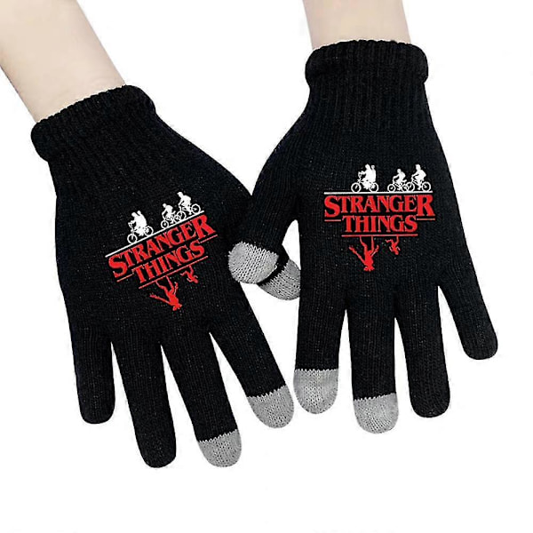 Stranger Things Pekskärm Vinter Varma Magiska Handskar Kvinnor Män