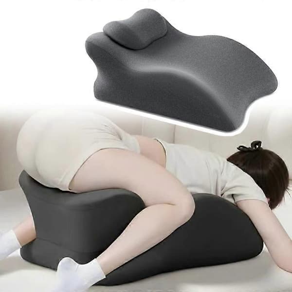 Kuddar & Kuddar 2-pack Ergonomisk Memory Foam Intim Positioneringskudde för Par med Mini Stödkudde Mörkgrå