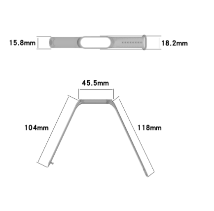 Kellonranneke musta Xiaomi Mi Band 5/6