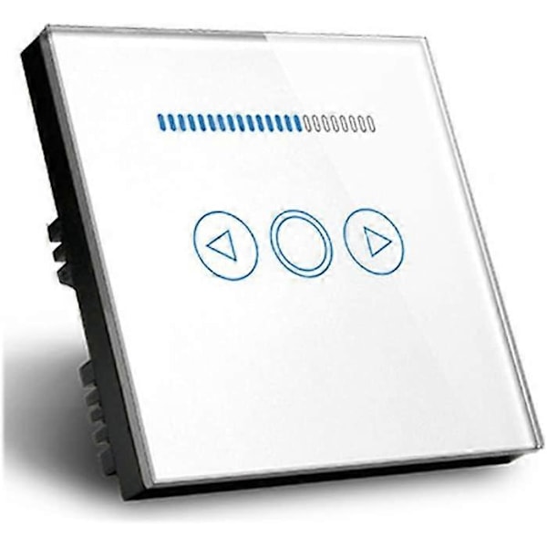 500W LED Berøringsdimmer Bryter Krystallpanel LED Lysbryter Hvit