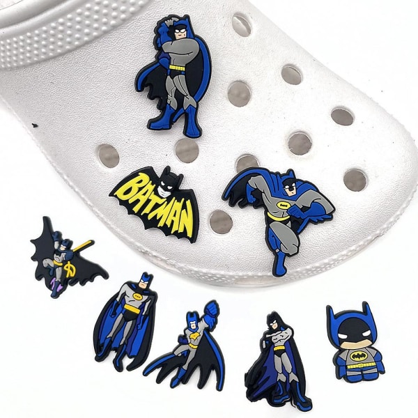 8 kpl Supersankari Batman The Dark Knight Kengät Korut Crocsille Puukengät Sandaalit Sisustus Koristeet Asusteet Lahjat