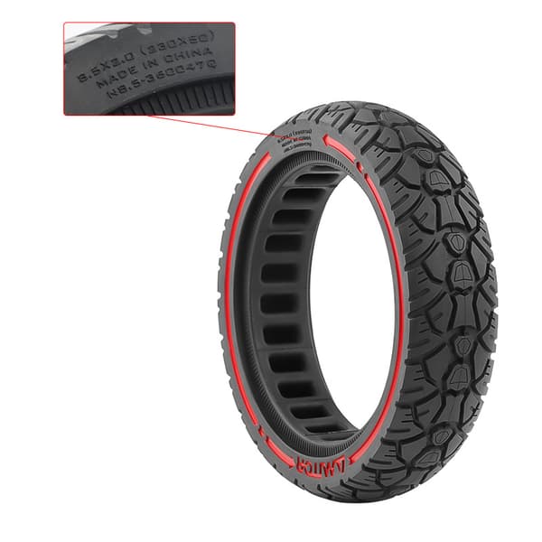 Punkterfrit dæk Xiaomi M365 8.5x2.0 (230x50) Sort/rød