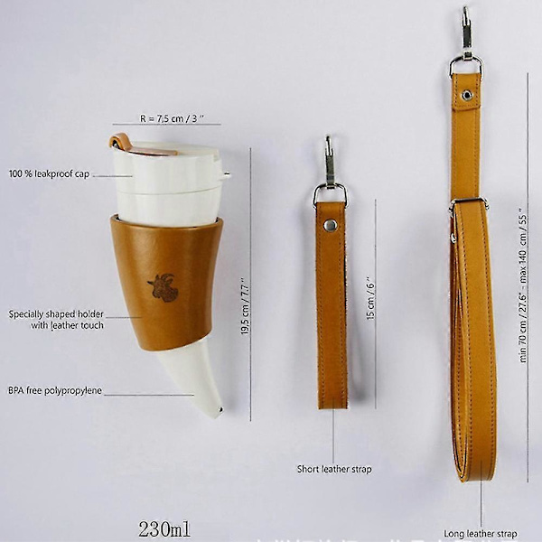 Get-Horns Kaffeemugg 230ml Rostfritt Stål Vakuumkopp Termos Te Koppar Resa Par Vattenflaska Wi-Rabatt
