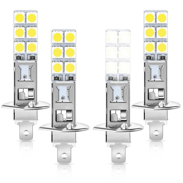 4ST H1 6000K Supervit 80W LED-lyskastere sett Dimlys
