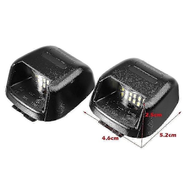 2x LED nummerpladelys til Nissan Navara D40 2004-2018