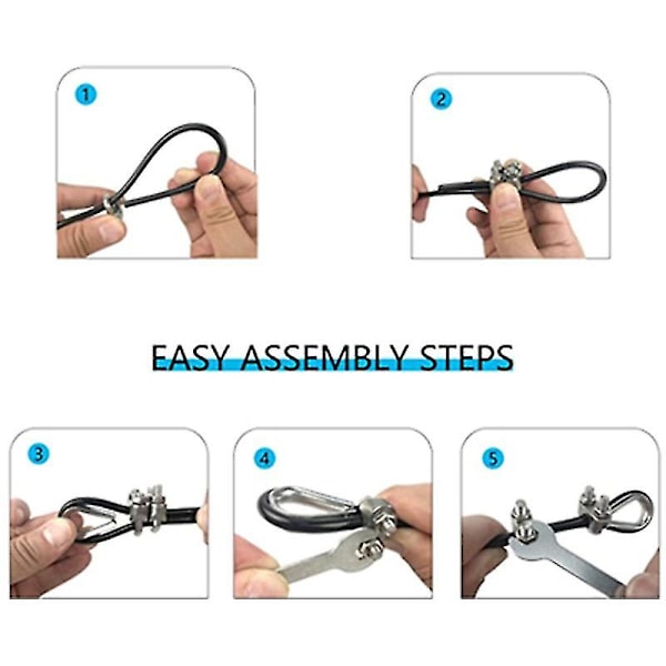 2m-5m Gym Kabeltråd Rep Tjock Stål Ersättningsdelar För Hemmagym Fitness Kabel Hiss färg:TypA-2.5M