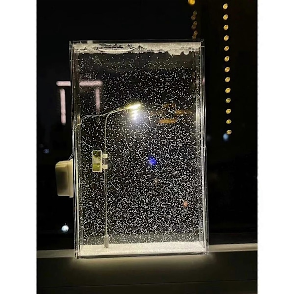 Lumouava Lumiyö Valo - Koriste Lumimaisema Pieni Katuvalo Käsintehty DIY Uusi