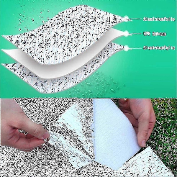 Aluminium Isolerende Matte Skummatte Liggeunderlag For Camping Isolasjonsmatte Sammenleggbar Teltmatte Gulvunderlag Termisk - JS