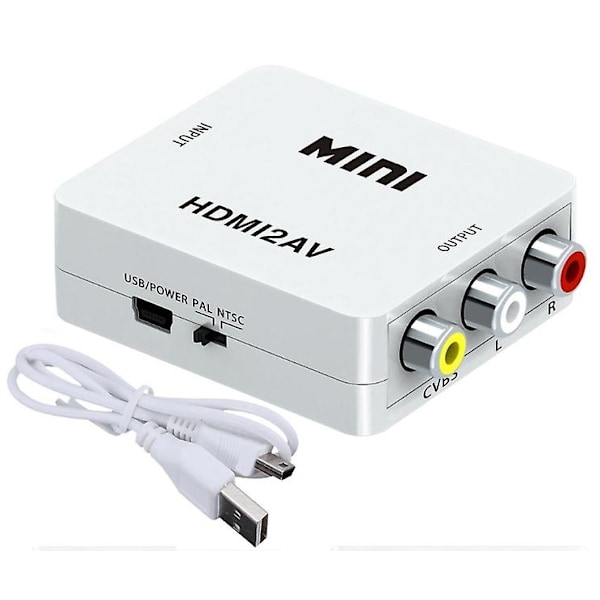 RCA AV till HDMI Konverter / Adapter 1080P Universal Svart