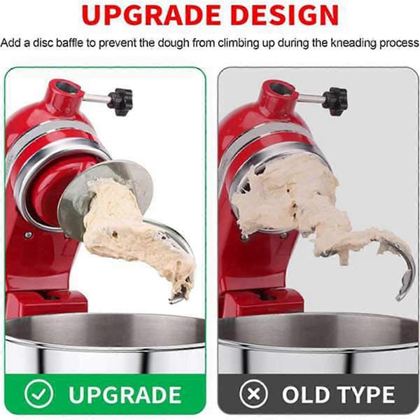 Flad dejkrog i rustfrit stål til KitchenAid 4,5-5 Quart Tilt-Head Stand Mixer Aid Attachme