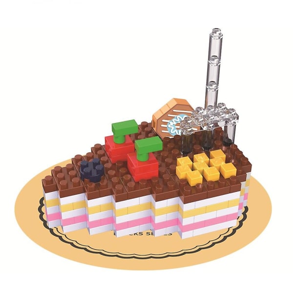 Mini byggeklossar Bordsdekor mini tegelfigurleksaker cake