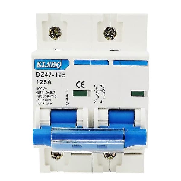 Strømbryter, DC MCB for Solar PV 2P 125A 600V Strømbryter PV Batterisystem [jkw]