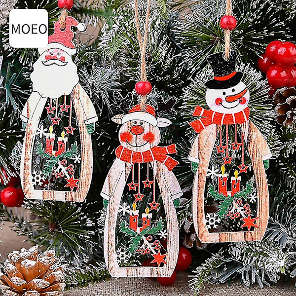3 Pakk Tre Jule Hule Anheng Juletrepynt Hengende Festdekor #yg