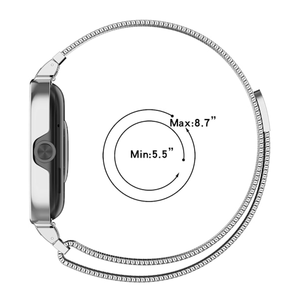 Metal Frame Case with Integrated Strap for Redmi Watch 4 Silver