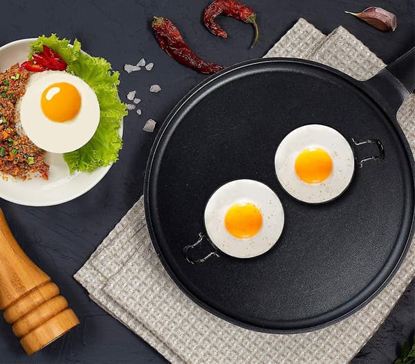 Eggkokeringssett i rustfritt stål - 4 stk Lh-1 for stekte egg og omeletter