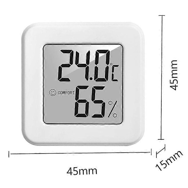 Mini Indendørs Termometer LCD Digital Temperatur Rum Hygrometer Måler Sensor Fugtighedsmåler Indendørs Termometer Temperatur