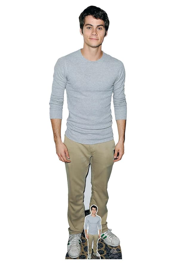 Dylan O'Brien Grå Tröja Livsstor Kartongutskärning / Standee / Ståmodell