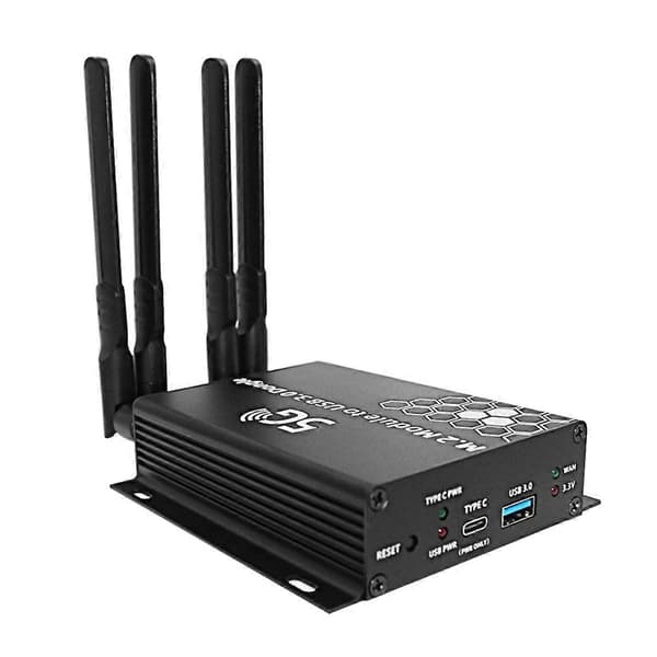M.2 NGFF 4G/5G Modul til USB 3.0 Adapter M2 Wifi Kort Konverter Riserkort med Antenne Kjølevifte