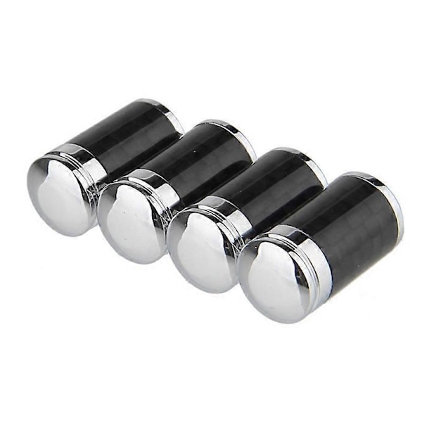 Type A YONG XUN 4 stk. Karbonfiber + Kobber Hjul Dekk Luftventil Stamme Deksel Hetter for Bil Motorsykkel