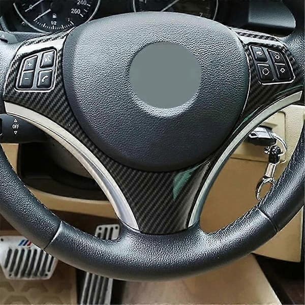 Ekte Karbonfiber Bil Interiør Ratt Dekor Deksel Trim For 3 Serie E90 E92 E93 2005-2012